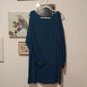 SL Fashions Teal cocktail dress size 16